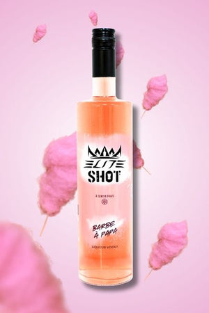 Bouteille Elite Shot saveur  barbe à papa – liqueur produite à Tahiti