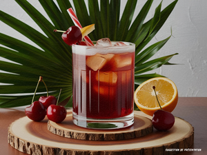 Cocktail Cherry Cola Bliss préparé avec la liqueur Elite Shot